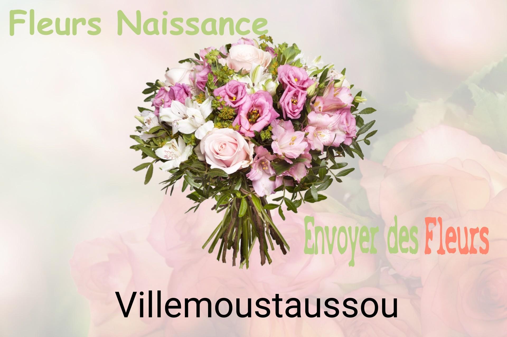 Bouquet de fleurs de naissance livré à Villemoustaussou